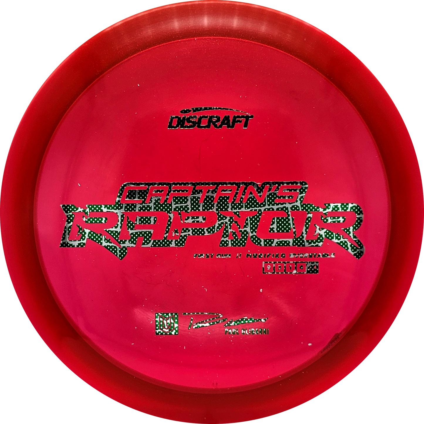 Discraft Z Line First Run Captain's Raptor - Paul Ulibarri - KJ Disc