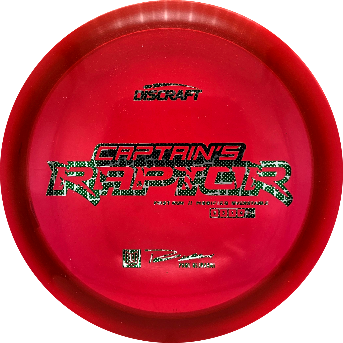 Discraft Z Line First Run Captain's Raptor - Paul Ulibarri - KJ Disc