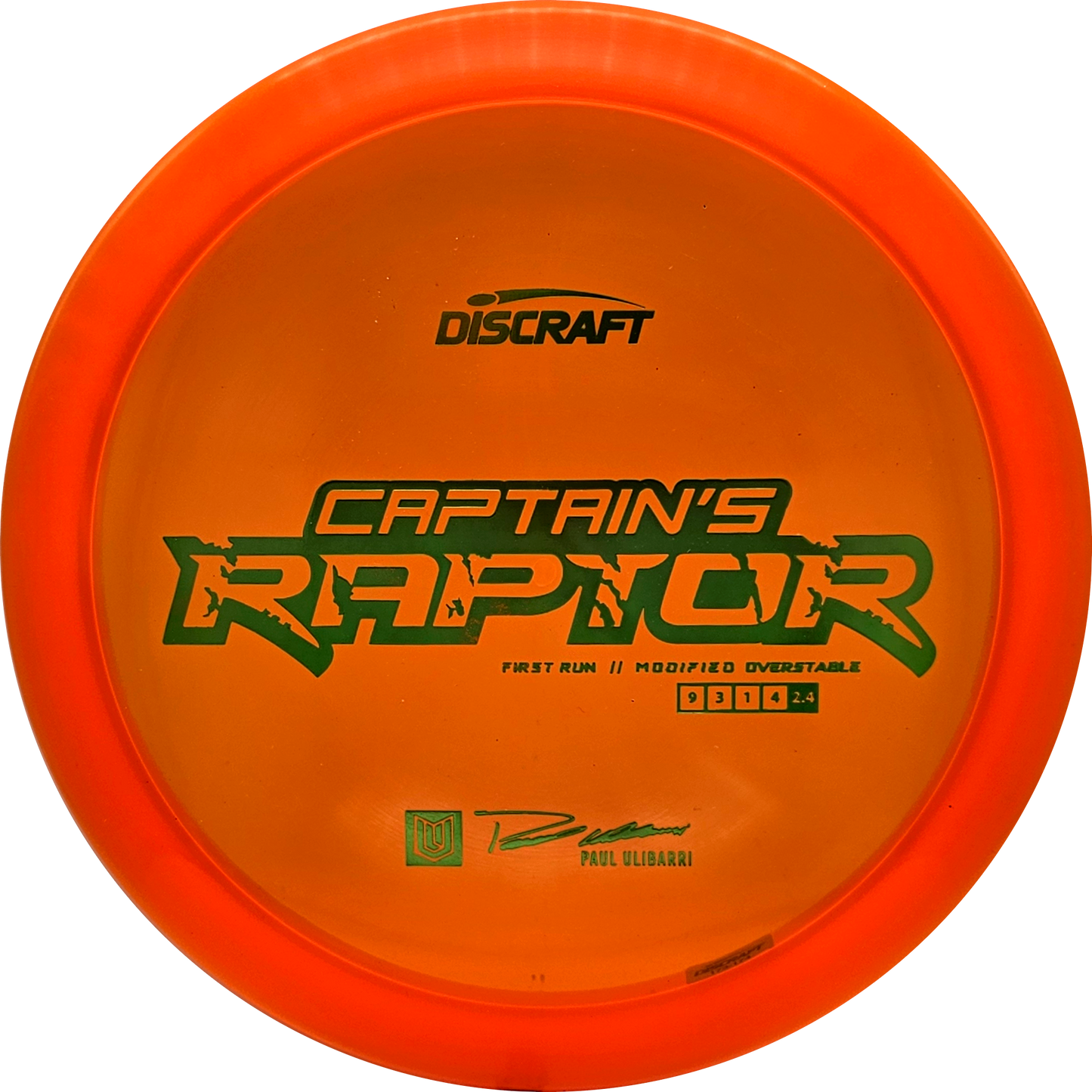 Discraft Z Line First Run Captain's Raptor - Paul Ulibarri - KJ Disc