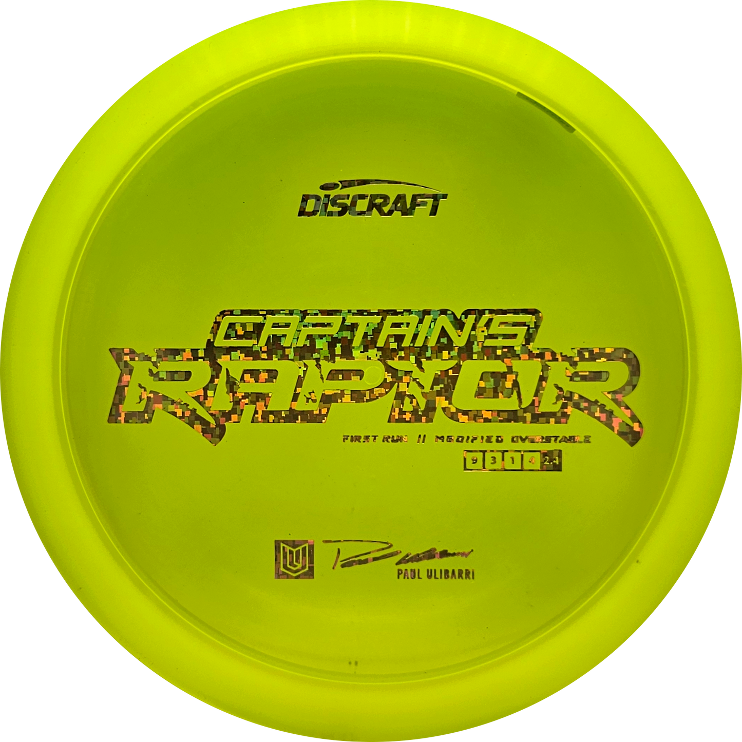 Discraft Z Line First Run Captain's Raptor - Paul Ulibarri - KJ Disc