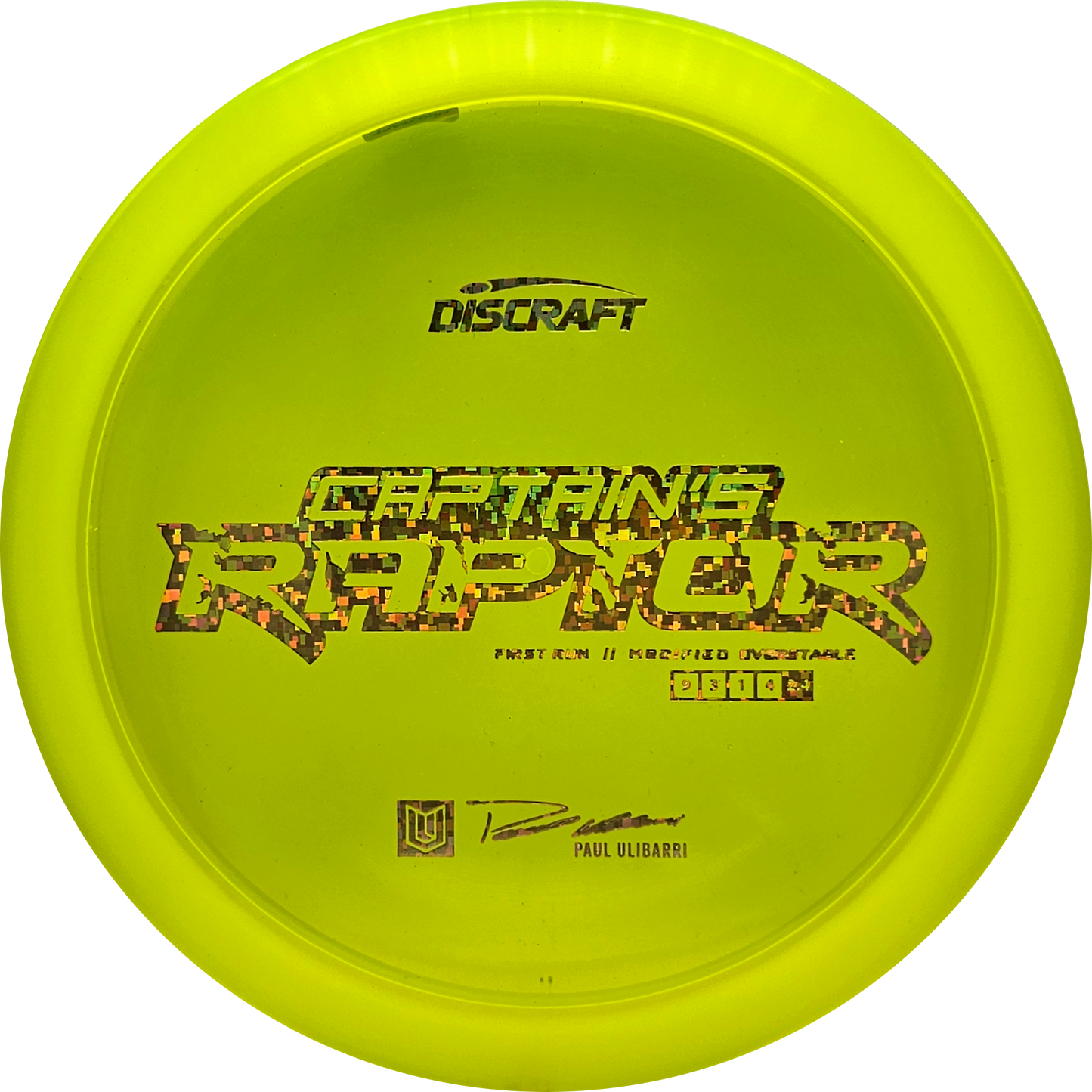 Discraft Z Line First Run Captain's Raptor - Paul Ulibarri - KJ Disc