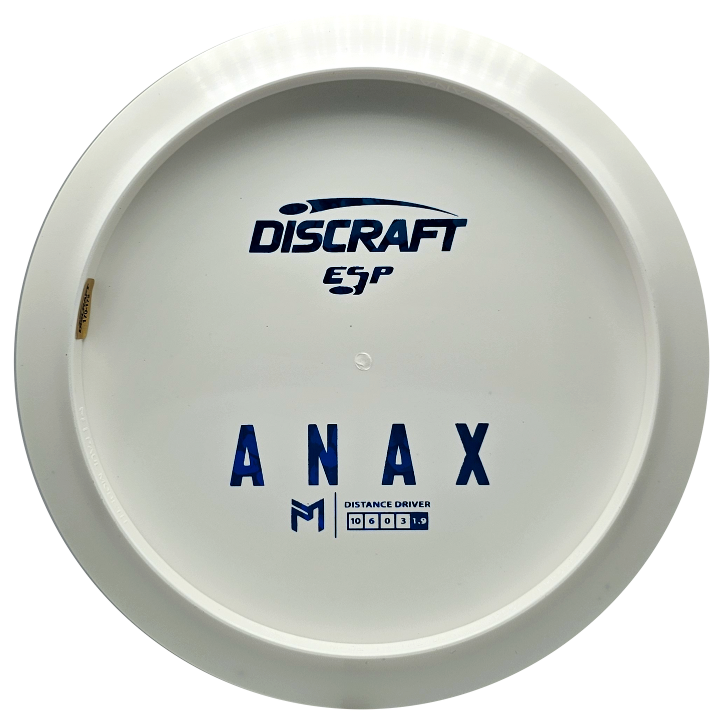 Discraft White ESP Anax Bottom Stamp