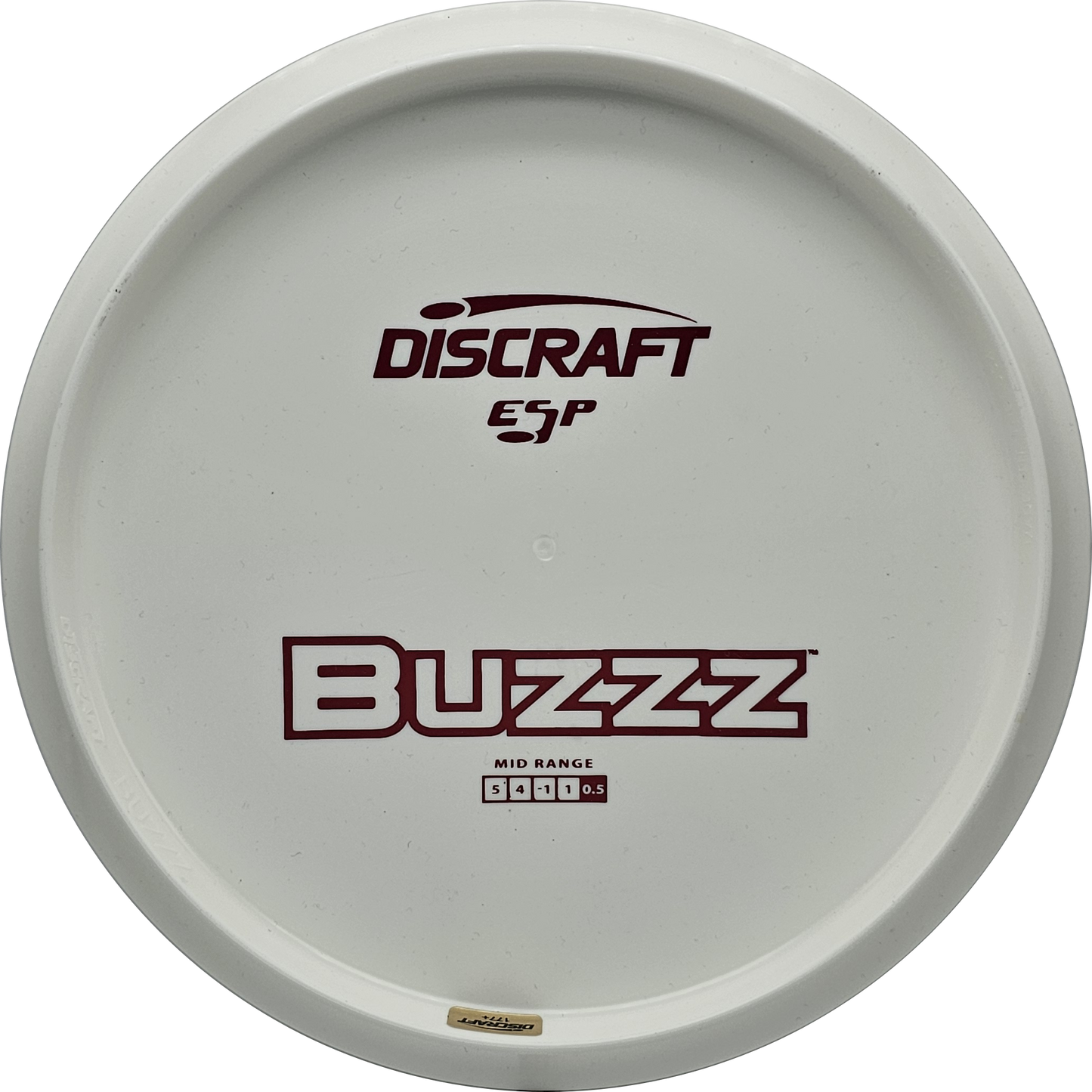 Discraft White ESP Buzzz Bottom Stamp - KJ Disc