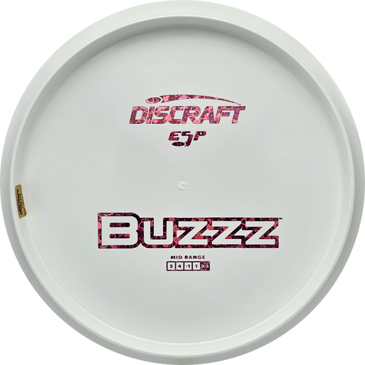 Discraft White ESP Buzzz Bottom Stamp - KJ Disc