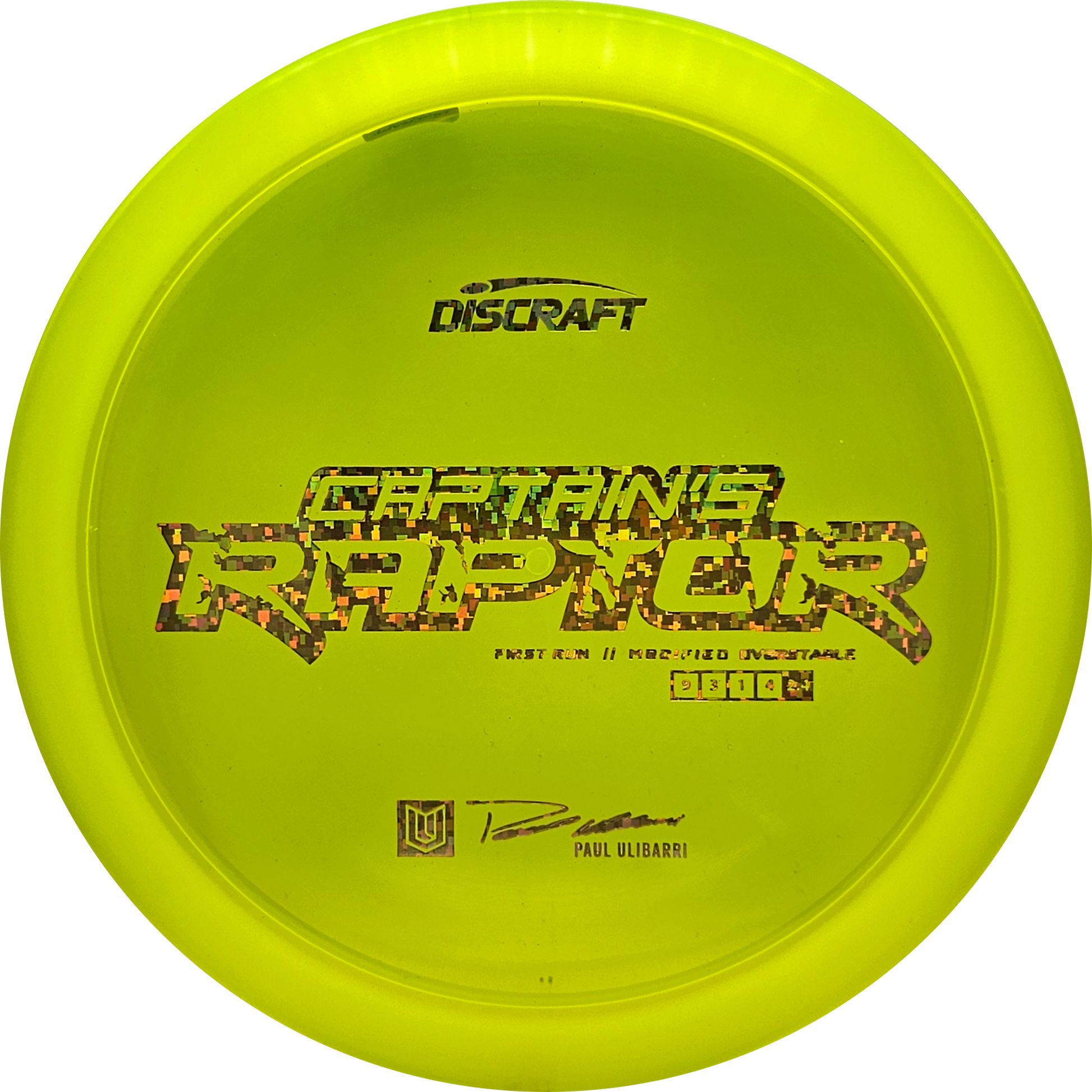 Discraft Z Line First Run Captain's Raptor - Paul Ulibarri - KJ Disc