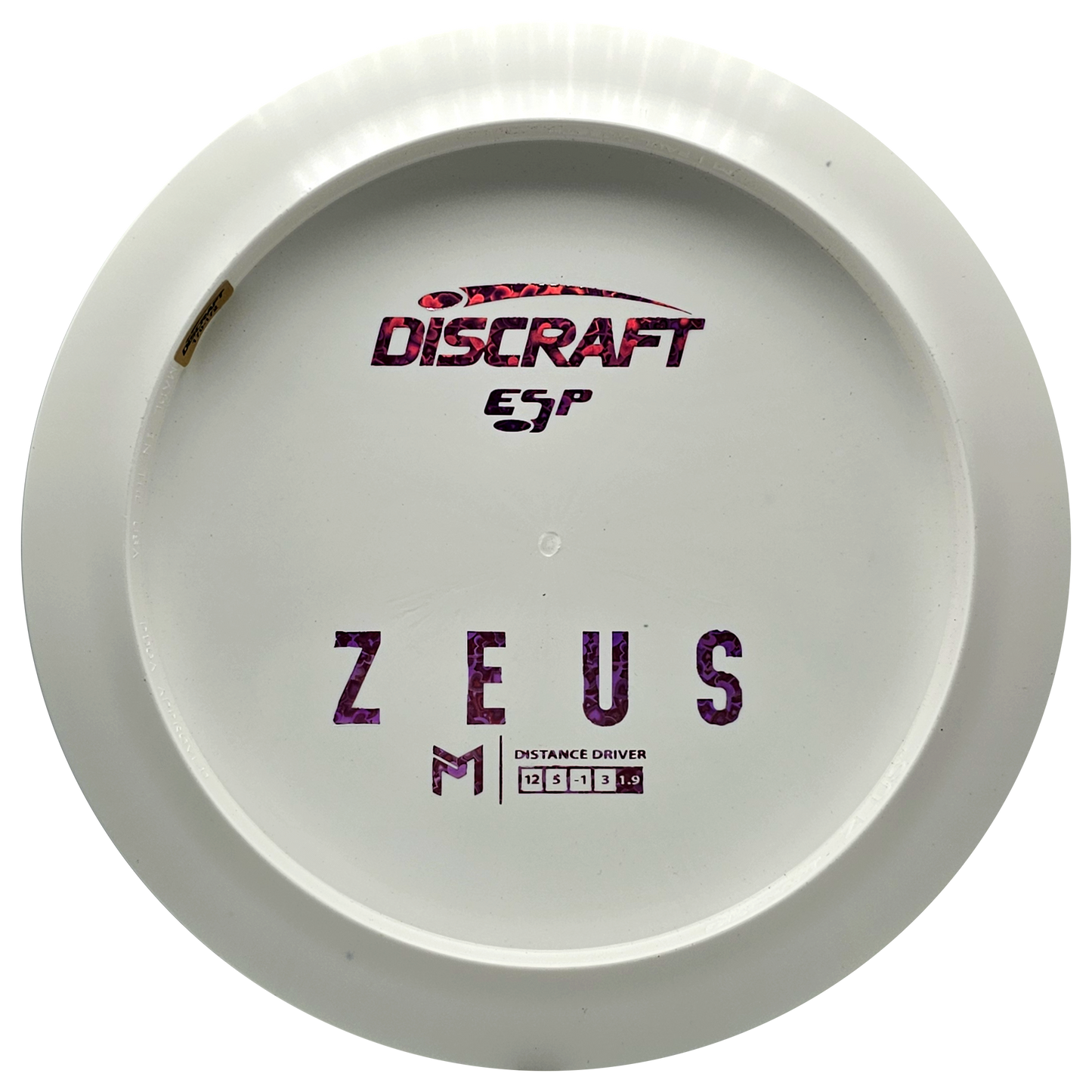 Discraft White ESP Zeus Bottom Stamp