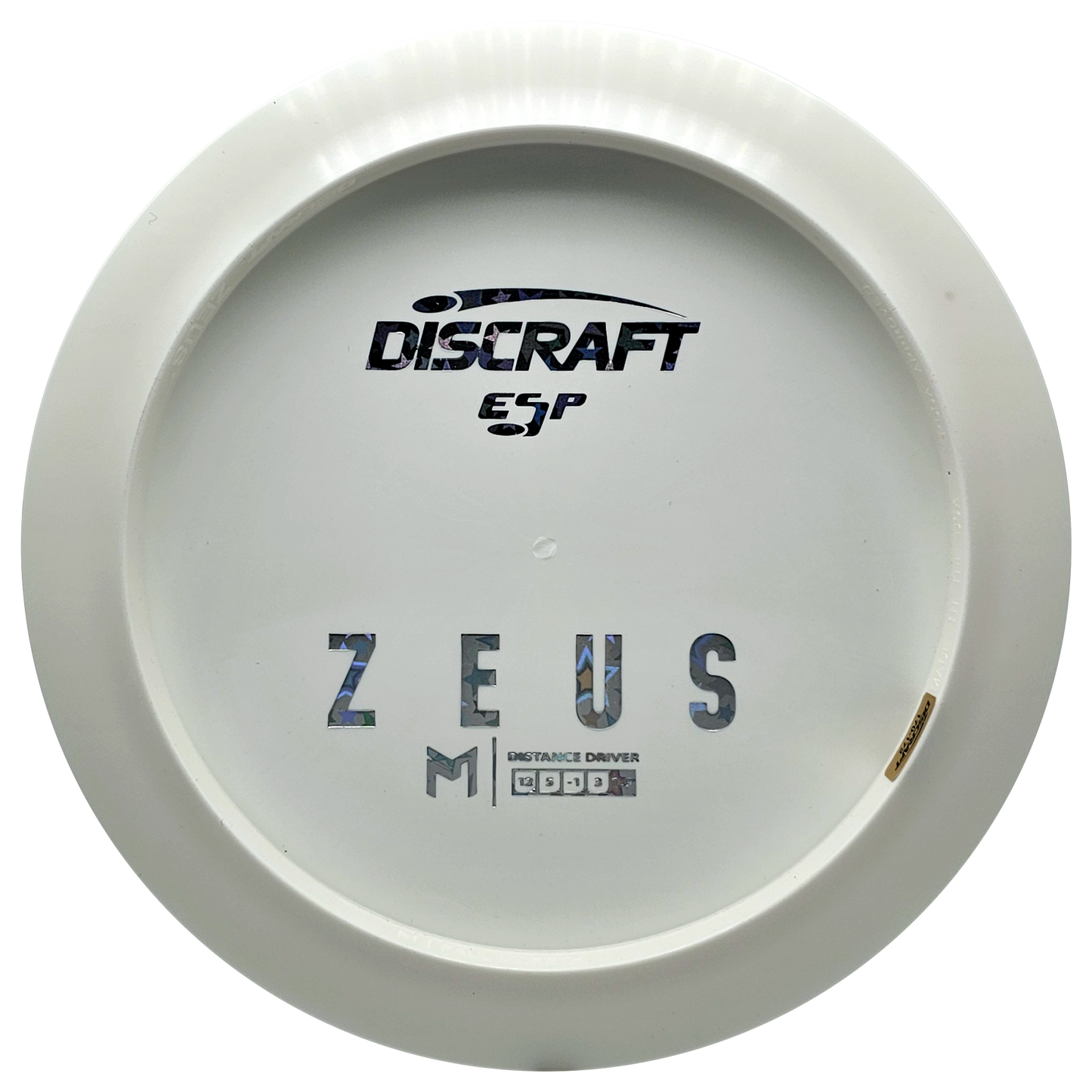 Discraft White ESP Zeus Bottom Stamp