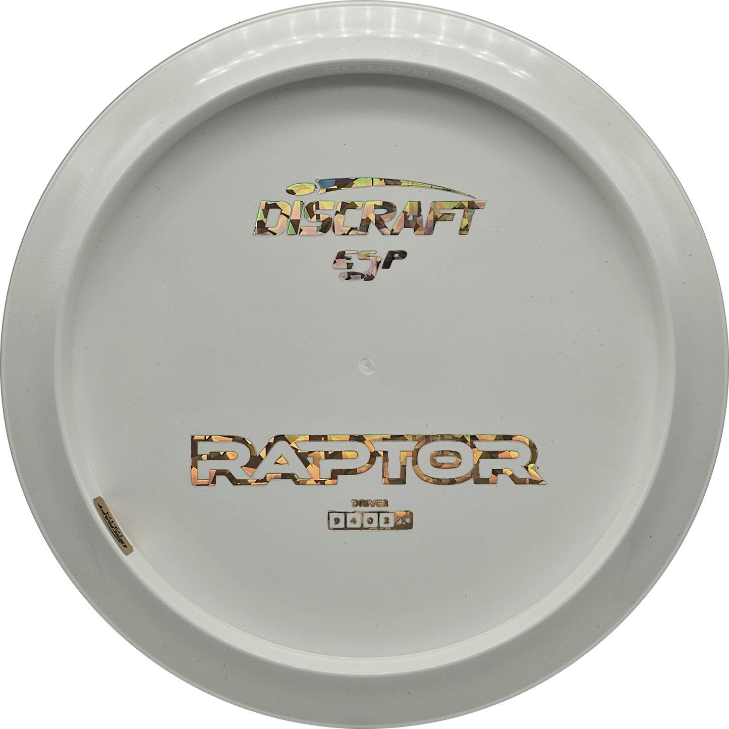 Discraft White ESP Raptor Bottom Stamp