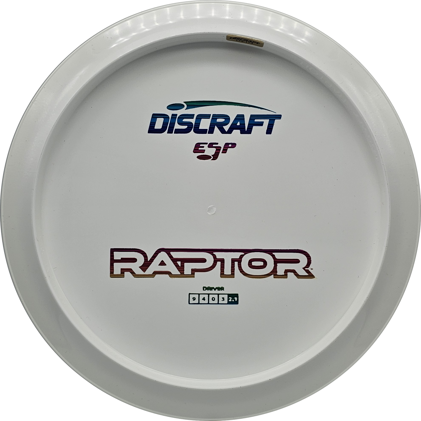 Discraft White ESP Raptor Bottom Stamp