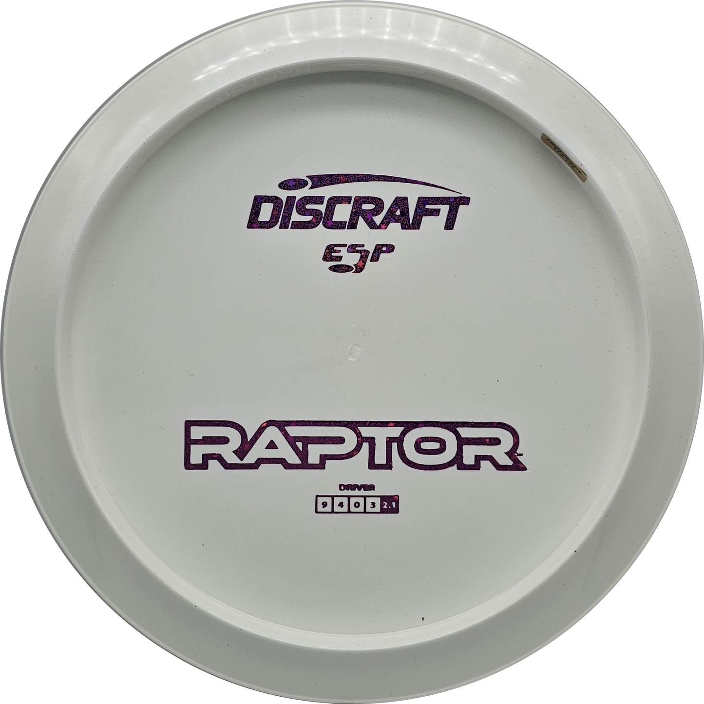 Discraft White ESP Raptor Bottom Stamp