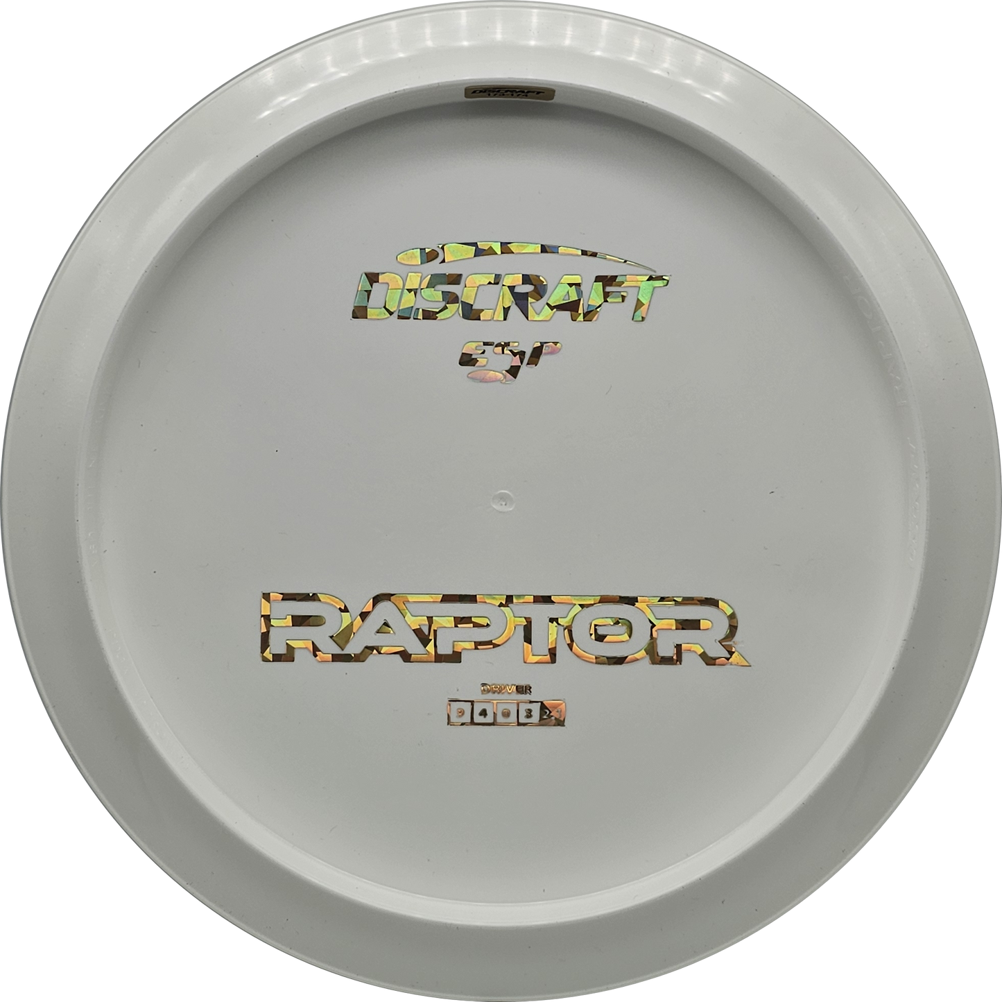 Discraft White ESP Raptor Bottom Stamp