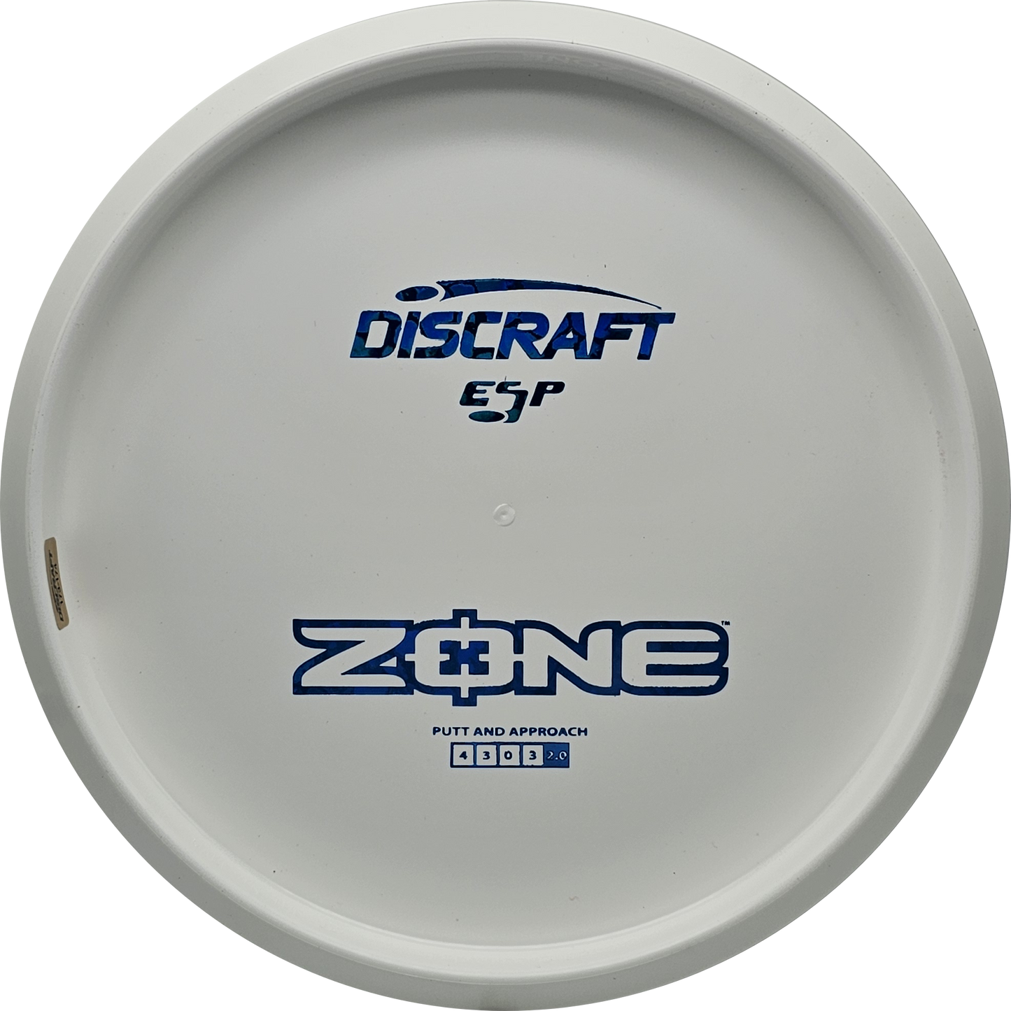 Discraft White ESP Zone Bottom Stamp