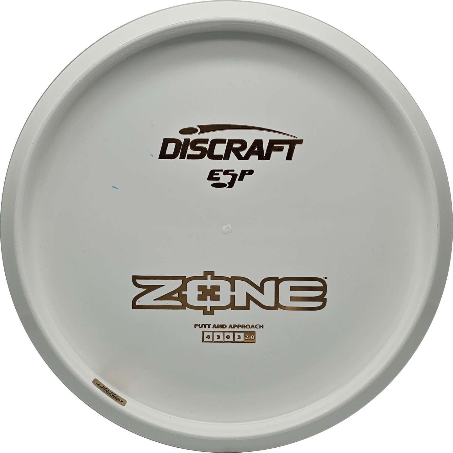 Discraft White ESP Zone Bottom Stamp