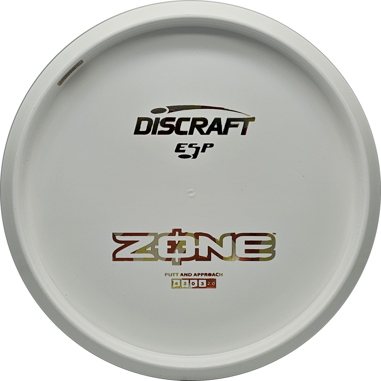 Discraft White ESP Zone Bottom Stamp