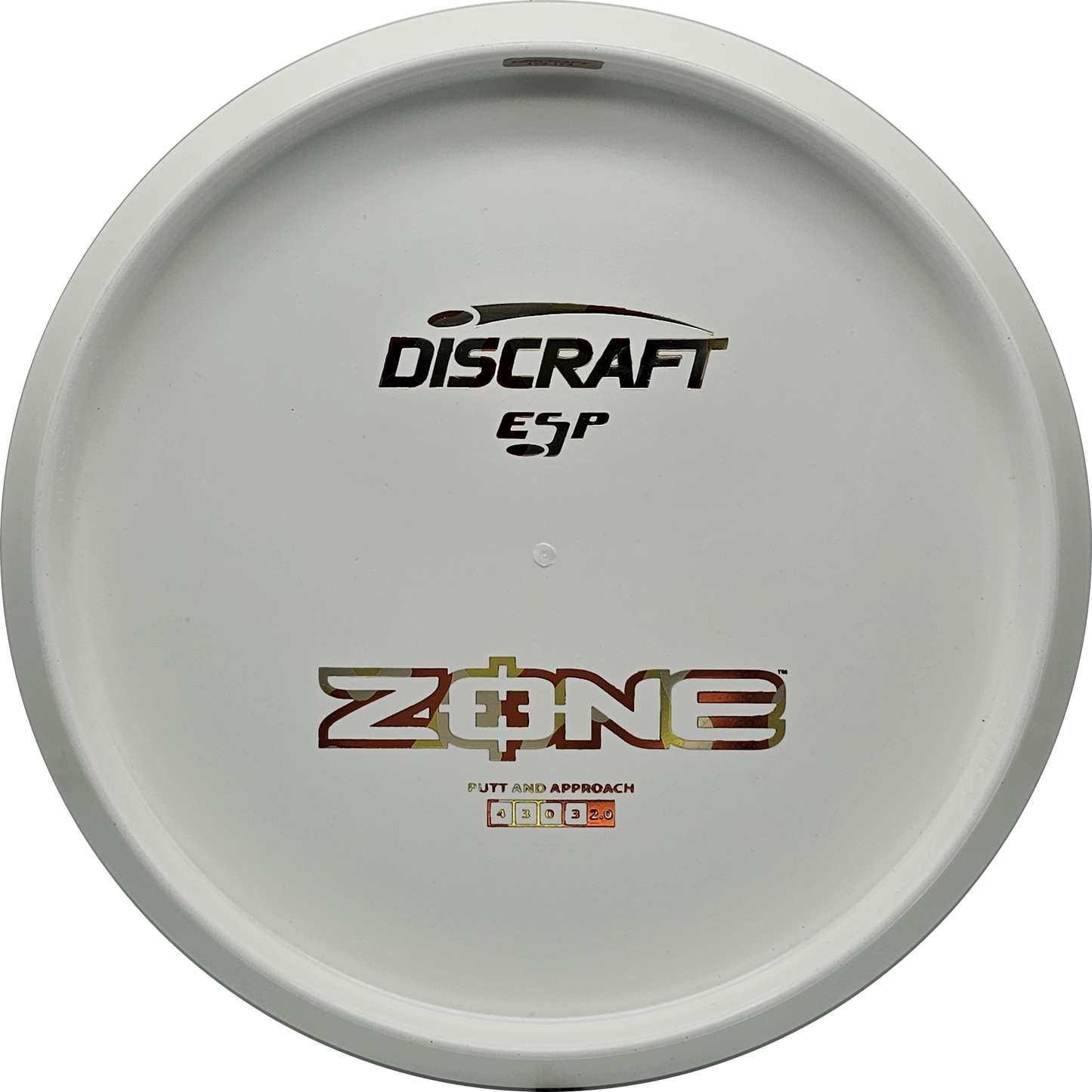 Discraft White ESP Zone Bottom Stamp