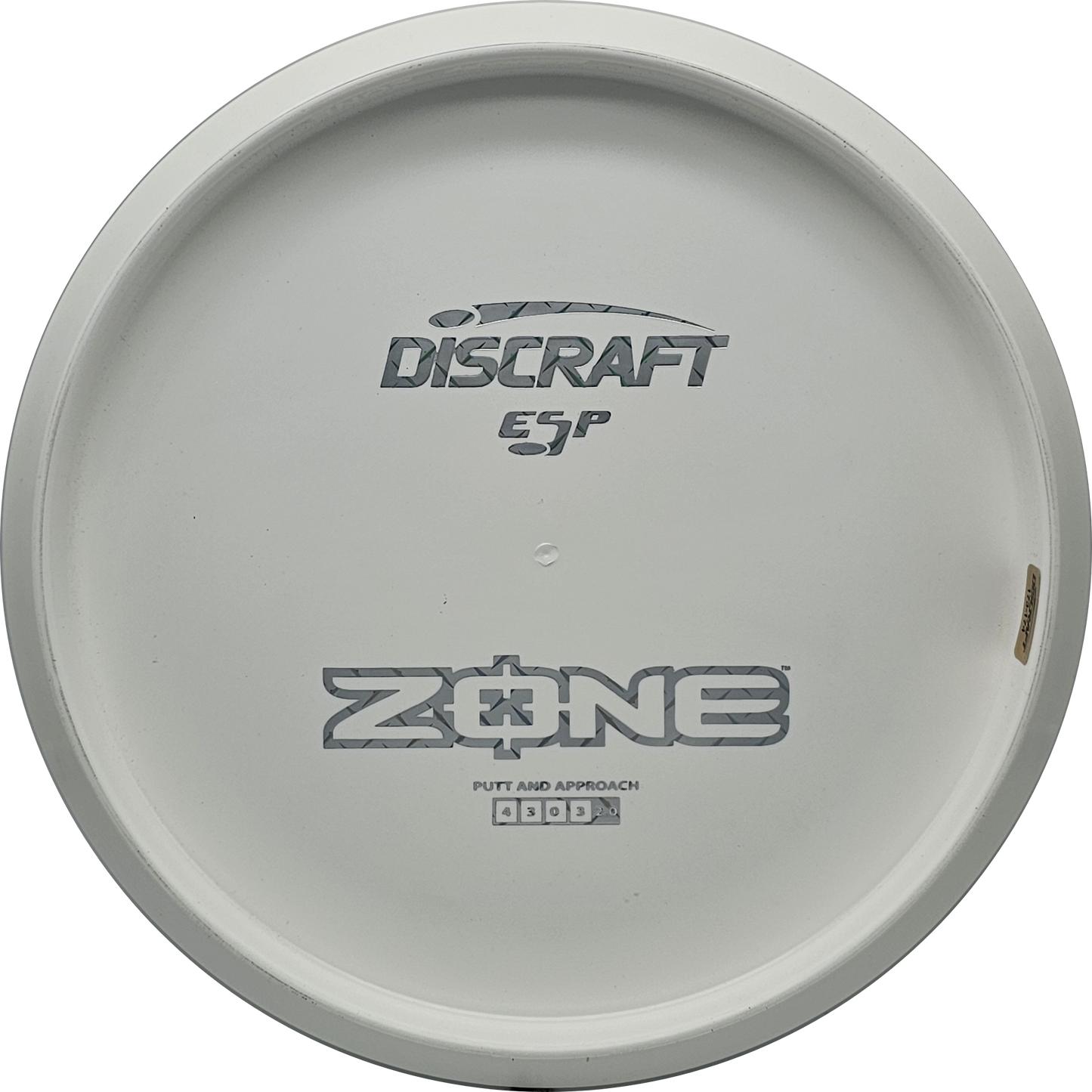 Discraft White ESP Zone Bottom Stamp