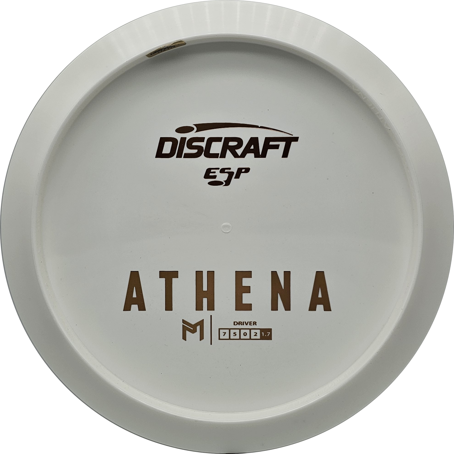 Discraft White ESP Athena Bottom Stamp