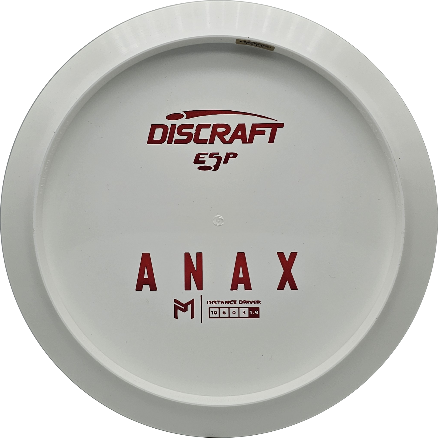 Discraft White ESP Anax Bottom Stamp