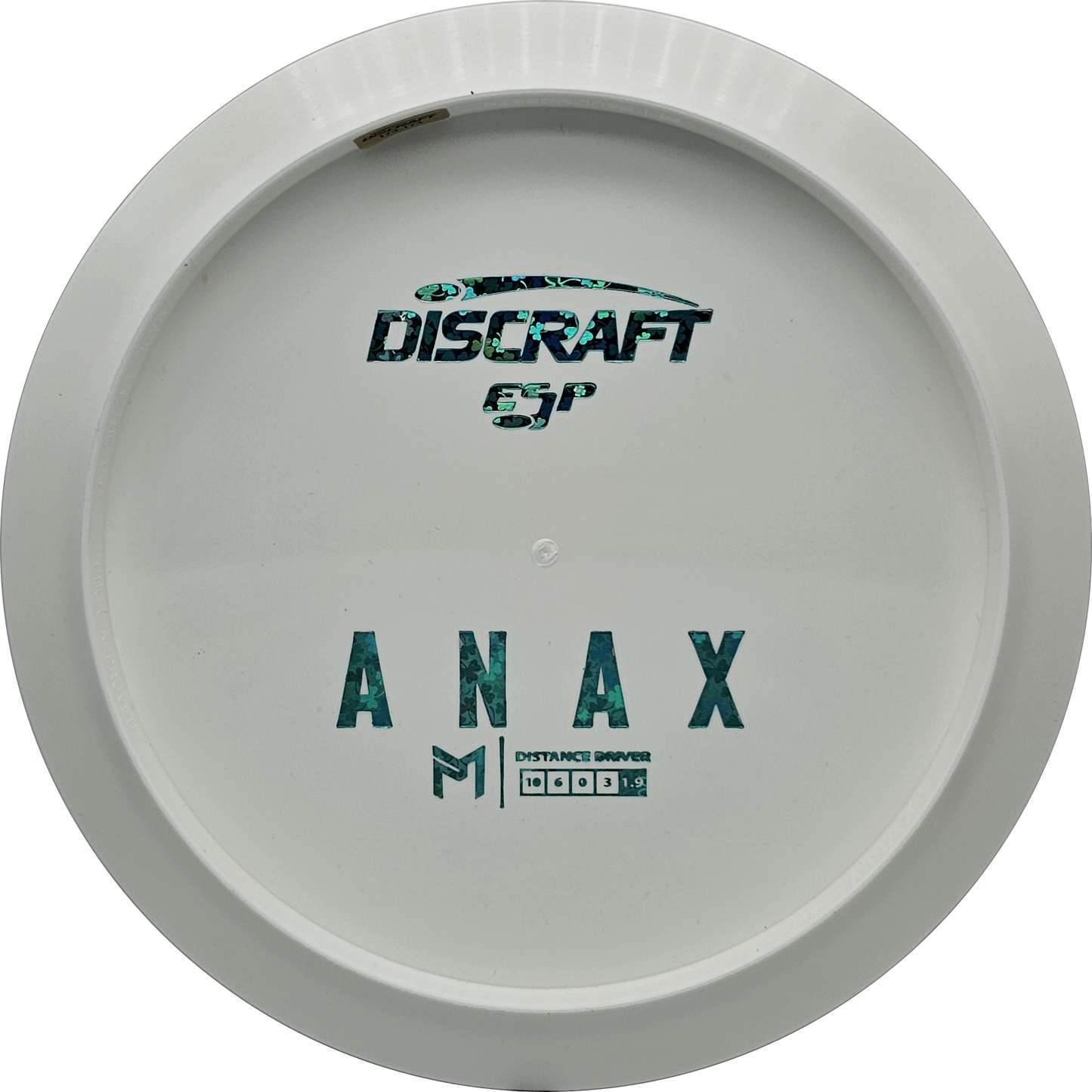 Discraft White ESP Anax Bottom Stamp