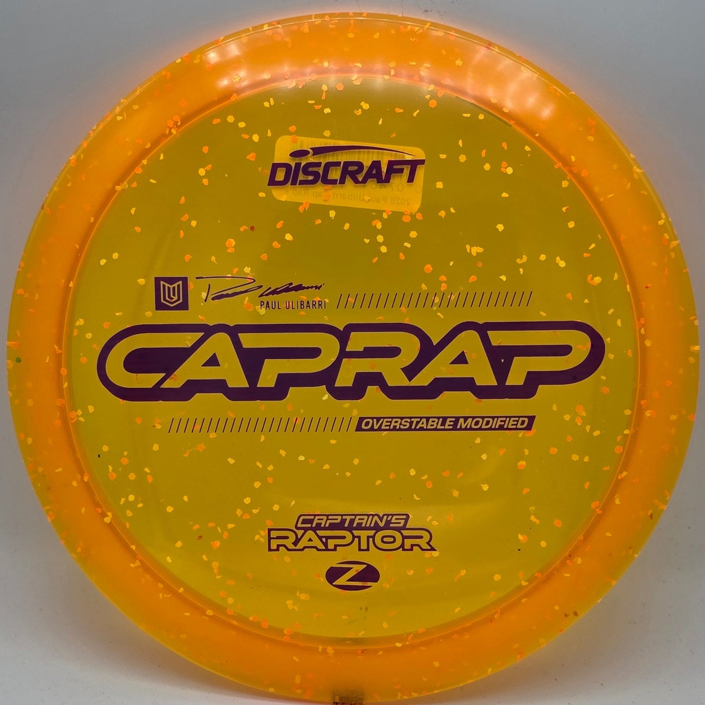 Discraft Z Confetti Captain's Raptor 2026 - Paul Ulibarri