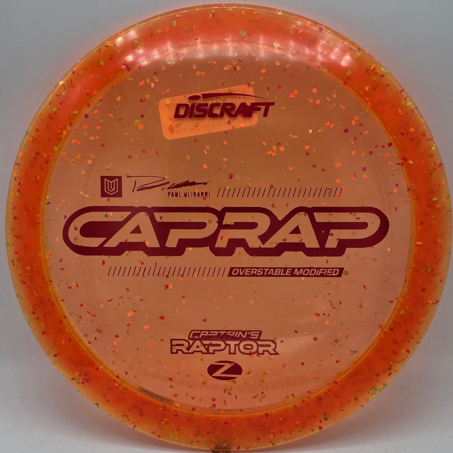 Discraft Z Confetti Captain's Raptor 2026 - Paul Ulibarri