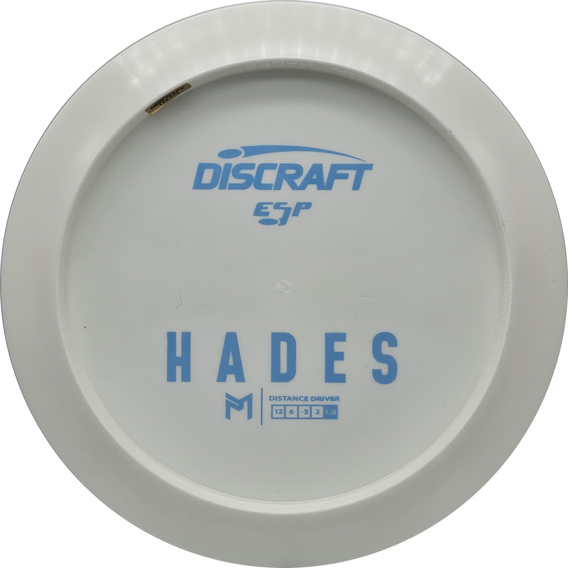 Discraft White ESP Hades Bottom Stamp - KJ Disc