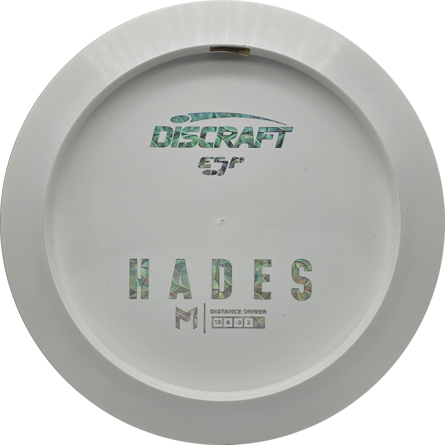 Discraft White ESP Hades Bottom Stamp - KJ Disc