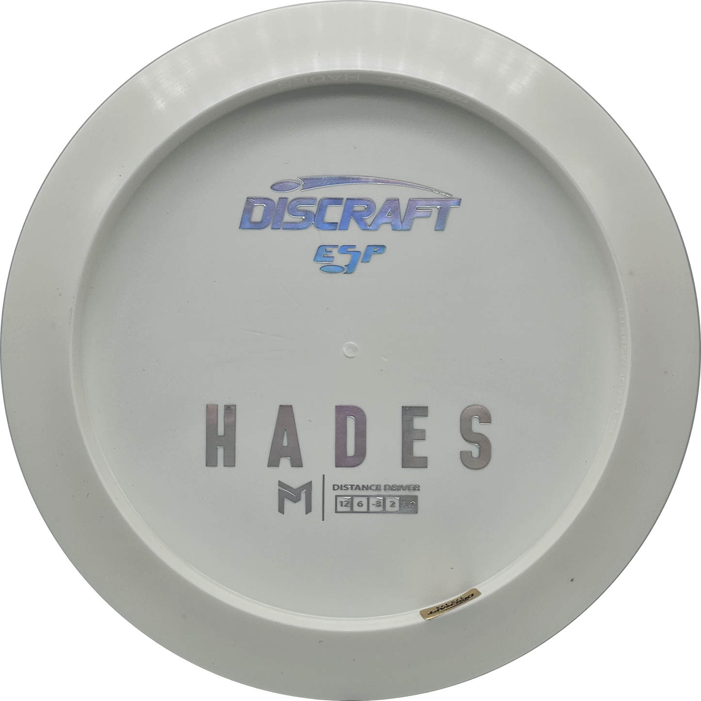 Discraft White ESP Hades Bottom Stamp - KJ Disc