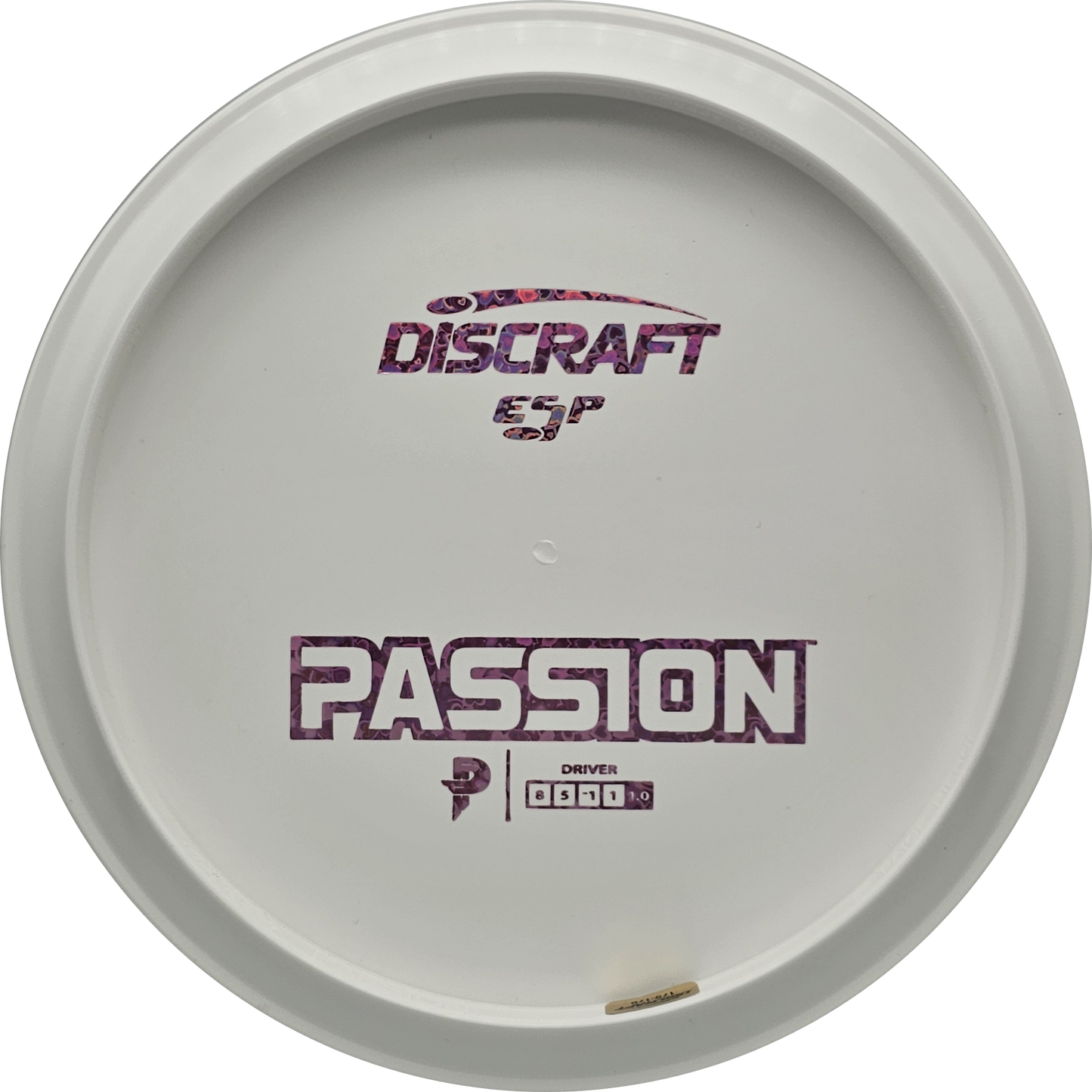Discraft White ESP Passion Bottom Stamp - KJ Disc