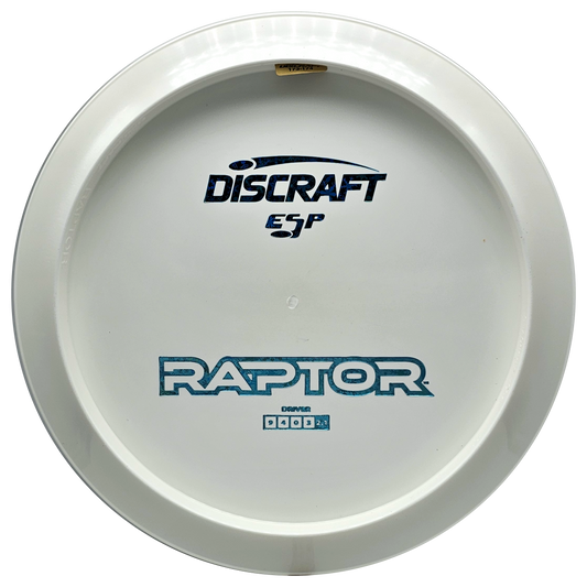 Discraft White ESP Raptor Bottom Stamp - KJ Disc