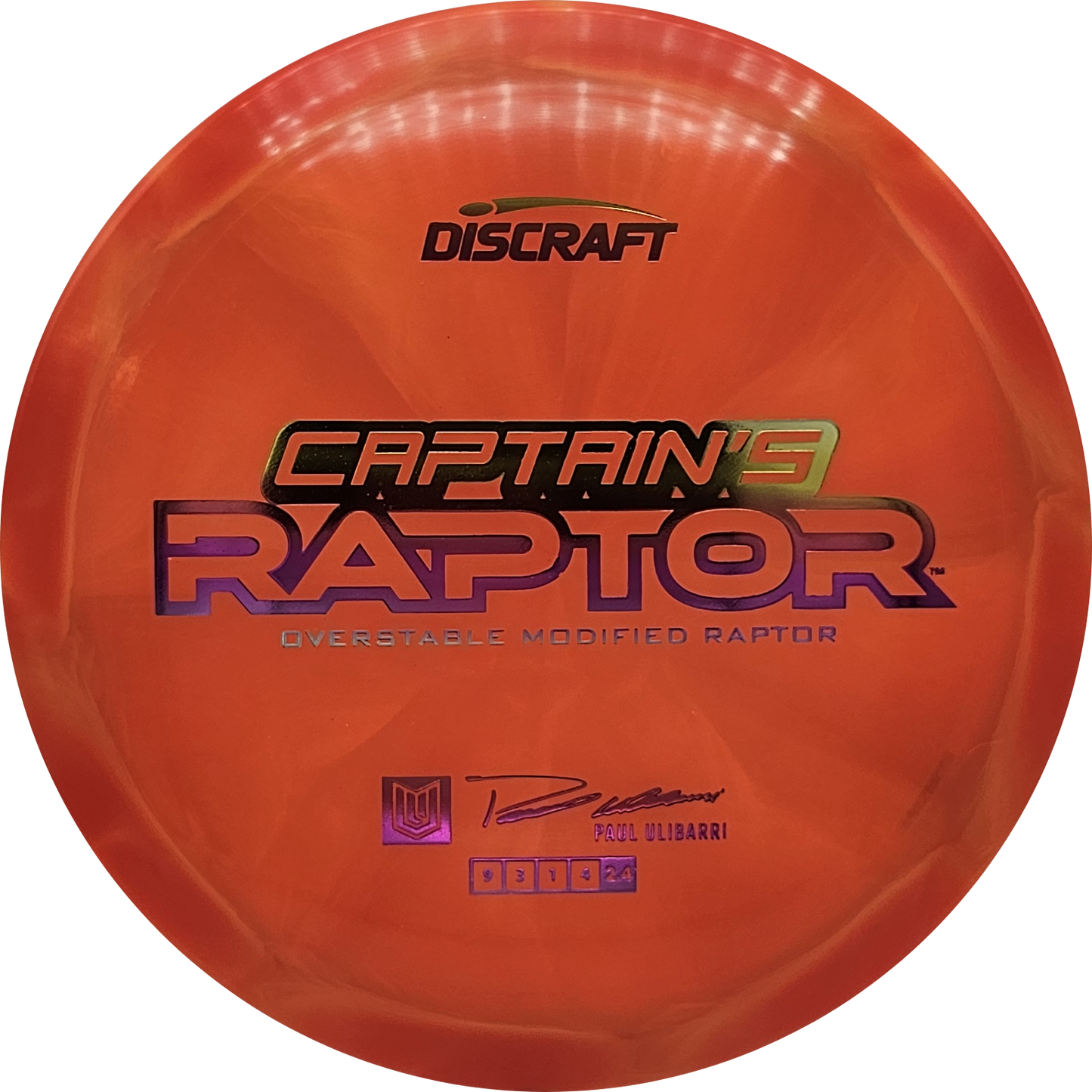 Discraft Z Swirl Captain's Raptor 2025 - Paul Ulibarri - KJ Disc