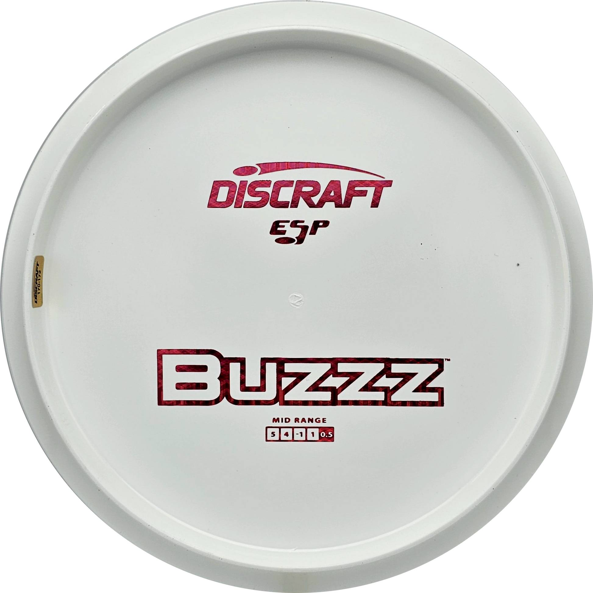 Discraft White ESP Buzzz Bottom Stamp - KJ Disc