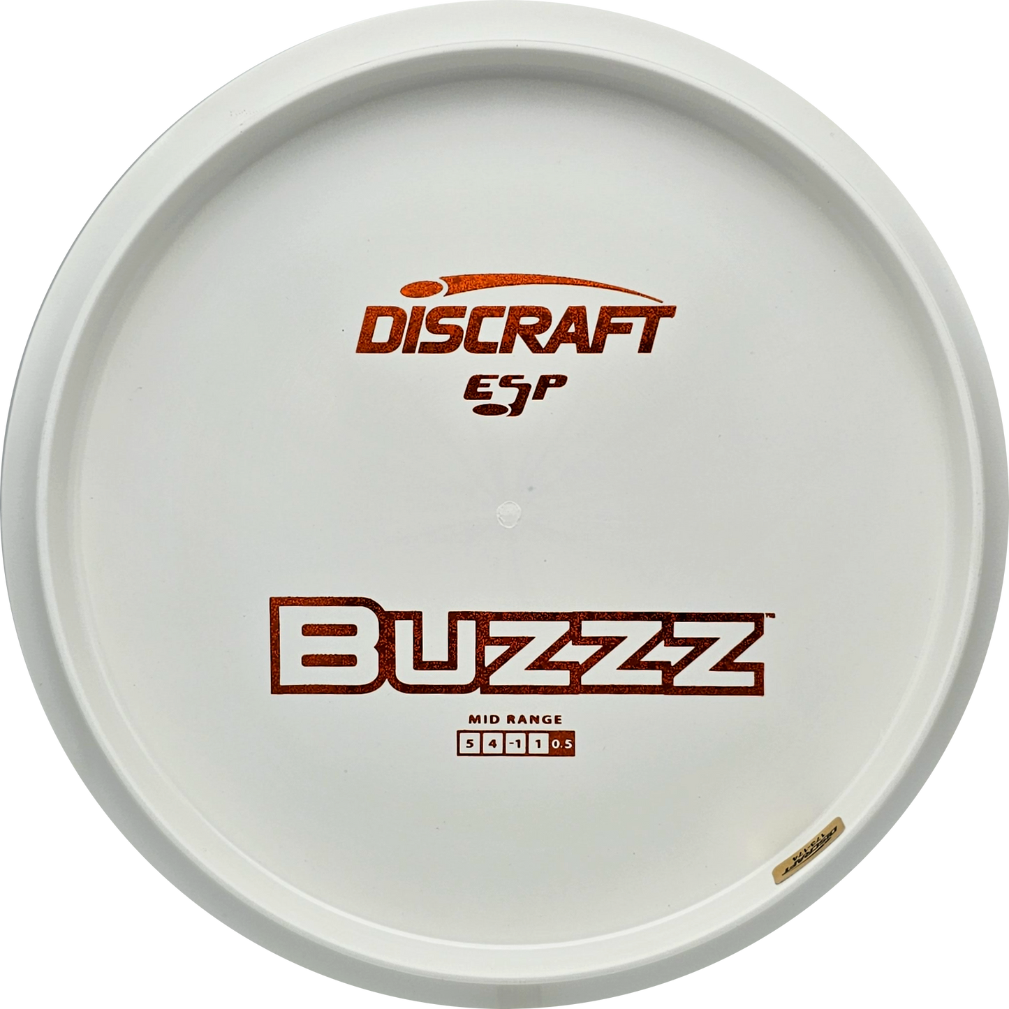 Discraft White ESP Buzzz Bottom Stamp - KJ Disc