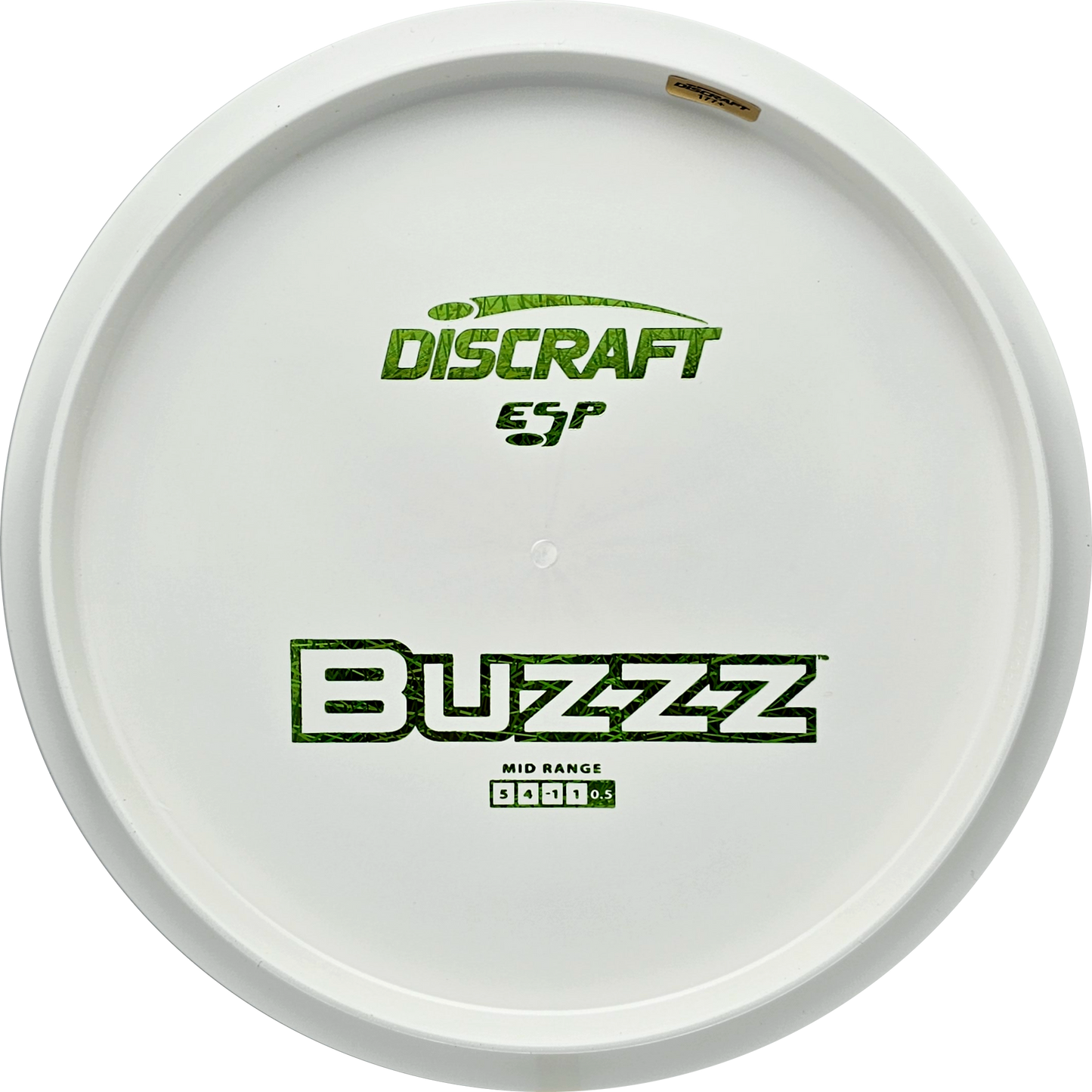 Discraft White ESP Buzzz Bottom Stamp - KJ Disc