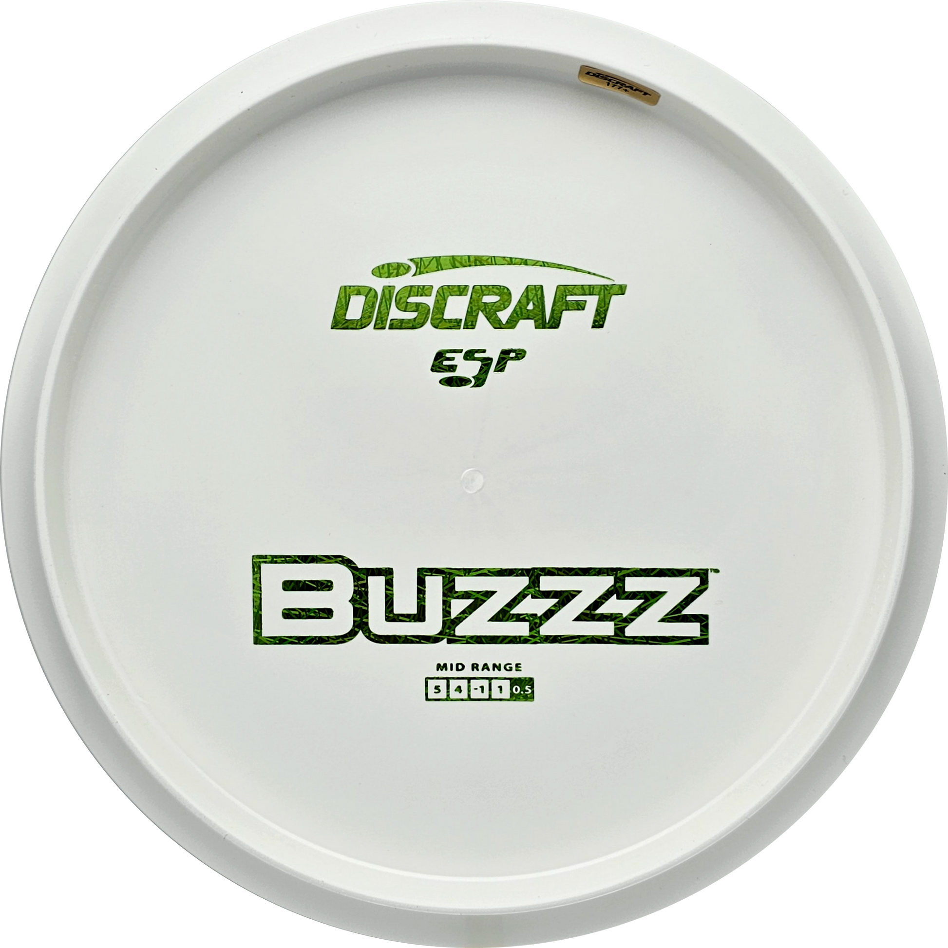 Discraft White ESP Buzzz Bottom Stamp - KJ Disc