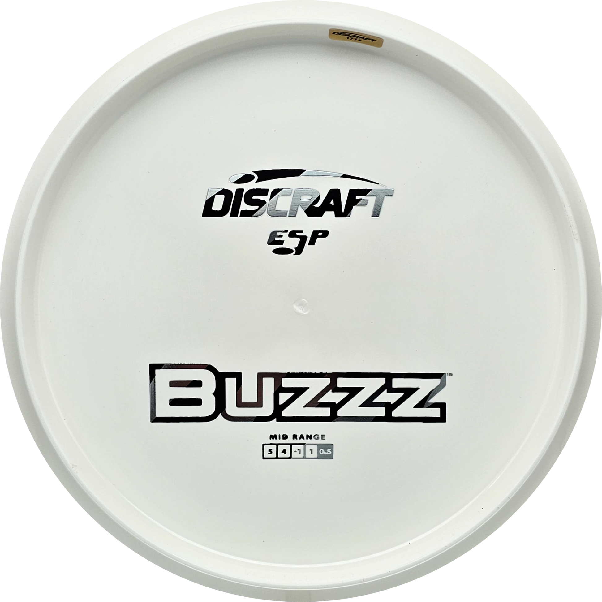Discraft White ESP Buzzz Bottom Stamp - KJ Disc